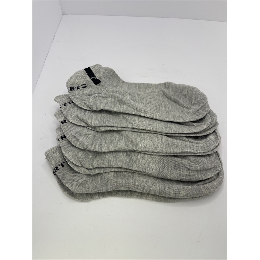5 Pairs Unisex Ankle Socks - Comfortable Everyday Low Cut Sport Socks - Gray